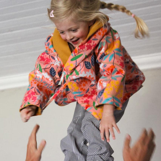 Woodland Explorer Reversible Coat (Mustard/Floral)